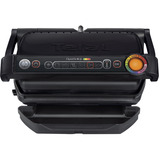 Tefal OptiGrill + GC7128 Griglia di contatto, Come contattare con grill Nero, Nero, Acciaio inox, Rettangolare, Alluminio, Termoplastica, Pronto, Temperatura