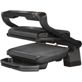 Tefal OptiGrill + GC7128 Griglia di contatto, Come contattare con grill Nero, Nero, Acciaio inox, Rettangolare, Alluminio, Termoplastica, Pronto, Temperatura