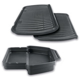 Tefal OptiGrill + GC7128 Griglia di contatto, Come contattare con grill Nero, Nero, Acciaio inox, Rettangolare, Alluminio, Termoplastica, Pronto, Temperatura
