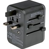 Verbatim 49546 Caricabatterie per dispositivi mobili, Viaggio di spina Nero/Argento, Policarbonato (PC), 2500 W, 75 mm, 50 mm, 54 mm, 180 g