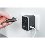 Verbatim 49546 Caricabatterie per dispositivi mobili, Viaggio di spina Nero/Argento, Policarbonato (PC), 2500 W, 75 mm, 50 mm, 54 mm, 180 g