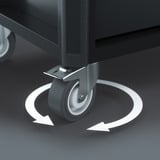 Wera 9702 Tool Rebel Carrello da officina Stainless XXL 2, con equipaggiamento, Carrelli per attrezzi Nero/Argento