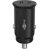 goobay Caricatore rapido da auto Dual USB-C 30 Watt, PD, Caricabatterie Nero