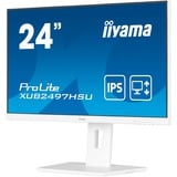 iiyama ProLite XUB2497HSU-W2 Monitor PC 60,5 cm (23.8") 1920 x 1080 Pixel Full HD LED Bianco, Monitor LED bianco (matto), 60,5 cm (23.8"), 1920 x 1080 Pixel, Full HD, LED, 1 ms, Bianco