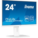 iiyama XUB2497HSU-W2, Monitor LED bianco (matto)