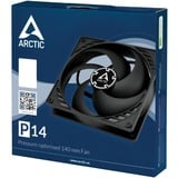 ARCTIC P14 Case per computer Ventilatore 14 cm Nero Nero, Ventilatore, 14 cm, 1700 Giri/min, 24,5 dB, 72,8 pdc/min, 123,76 m³/h