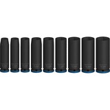 Bosch Set di bussole a impatto PRO 1/4", 9 pezzi, chiave combinata   Nero