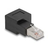 DeLOCK Adattatore RJ-45 maschio > RJ-45 femmina, Cat.6a Nero