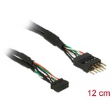 DeLOCK Cavo USB 2.0, connettore femmina a 10 pin > connettore maschio a 10 pin Nero