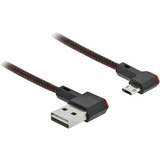 DeLOCK Easy-USB 2.0 Tipo-A a Tipo Micro-B, Cavo Nero/Rosso