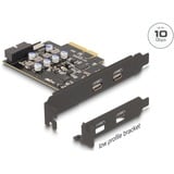 DeLOCK PCIe x4 a 2x USB C + 1 x USB interno 10 Gbps Tipo-E Key A + 19 pin, Scheda di interfaccia 
