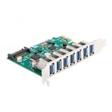 DeLOCK Scheda PCI Express x1 con 7 x USB 5 Gbps Tipo-A esterni, Controller USB 