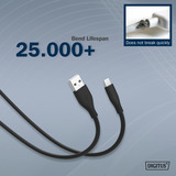 Digitus AK-600108-020-S, Cavo Nero