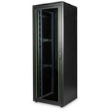 Digitus Armadio di rete Serie Unique - 800 x 800 mm (L x P), IT armadio Nero, Rack indipendenti, 47U, 800 kg, Piedini regolabili, 143 kg, Nero
