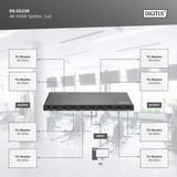 Digitus DS-55338, Splitter HDMI Nero