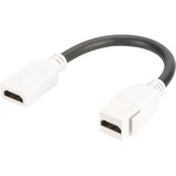 Digitus Modulo Keystone HDMI 2.0 con cavo di 12 cm, Modulo di Keystone bianco