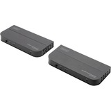 Digitus Set extender KVM 4K HDMI®, CAT / IP, 100 m CAT / IP, 100 m, Trasmettitore e ricevitore, Cablato, 100 m, Cat5e, Cat6, Cat7, 4096 x 2160 Pixel, Nero