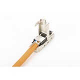 Digitus spina RJ45 schermata per installazione su campo vuoto argento/Nero, RJ-45, Acciaio inossidabile, Cat6, 1 A, 78 g, 12,5 mm