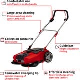 EINHELL 2352040 spazzatrice da prato Spazzatrice a spinta rosso/Nero, Spazzatrice a spinta, Nero, Rosso, 509 mm, 709 mm, 309 mm, 12,8 kg