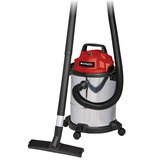 EINHELL TC-VC 1815 S 15 L Aspiratore a cilindro Secco e bagnato 1250 W Sacchetto per la polvere rosso/Argento, 1250 W, Aspiratore a cilindro, Secco e bagnato, Sacchetto per la polvere, 15 L, Filtro