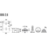 High Peak Tendalino per camper Riva 2.0 grigio/Limone verde