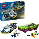 LEGO City 60415 Inseguimento della Macchina da Corsa, 2 Modellini di Auto della Polizia, Giocattolo per Bambini di 6+ Anni, Giochi di costruzione 2 Modellini di Auto della Polizia, Giocattolo per Bambini di 6+ Anni, Set da costruzione, 6 anno/i, Plastica, 213 pz, 373 g