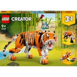 LEGO Creator 3-in-1 Tigre maestosa, Giochi di costruzione Set da costruzione, 9 anno/i, Plastica, 755 pz, 865 g