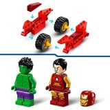 LEGO Iron Man con moto e The Hulk, Giochi di costruzione Set da costruzione, 4 anno/i, Plastica, 68 pz, 159 g