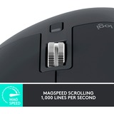 Logitech MX Master 3S mouse Mano destra RF senza fili + Bluetooth Laser 8000 DPI grafite, Mano destra, Laser, RF senza fili + Bluetooth, 8000 DPI, Grafite