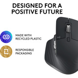 Logitech MX Master 3S mouse Mano destra RF senza fili + Bluetooth Laser 8000 DPI grafite, Mano destra, Laser, RF senza fili + Bluetooth, 8000 DPI, Grafite