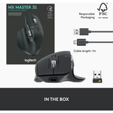 Logitech MX Master 3S mouse Mano destra RF senza fili + Bluetooth Laser 8000 DPI grafite, Mano destra, Laser, RF senza fili + Bluetooth, 8000 DPI, Grafite