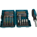 Makita Cacciavite a cricchetto + set di punte, 44 pezzi, Set di bit blu