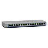 Netgear GS116 Non gestito L2 Gigabit Ethernet (10/100/1000) Nero, Interruttore Non gestito, L2, Gigabit Ethernet (10/100/1000)