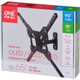 One for all Supporto da parete per TV girevole WM 2441, Montaggio a parete Nero