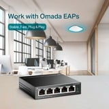 TP-Link TL-SG1005LP switch di rete Non gestito Gigabit Ethernet (10/100/1000) Supporto Power over Ethernet (PoE) Nero, Interruttore Nero, Non gestito, Gigabit Ethernet (10/100/1000), Supporto Power over Ethernet (PoE), Montabile a parete