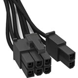 be quiet! CP-6610 0,6 m, Cavo Nero, 0,6 m, PCI-E (6+2 pin), PCI-E(6+2 pin), Maschio, Maschio, Dritto