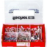 fischer FixTainer - DuoPower/DuoTec + viti, Tassello grigio chiaro/Rosso