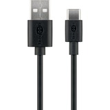 goobay 45735 cavo USB 1 m USB 2.0 USB A USB C Nero Nero, 1 m, USB A, USB C, USB 2.0, 480 Mbit/s, Nero