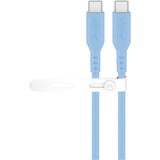 goobay Cavo in silicone USB 2.0 blu, connettore USB-C > connettore USB-C celeste