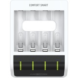 Ansmann Comfort Smart Batteria per uso domestico USB bianco/Nero, Nichel-Metallo Idruro (NiMH), Stilo AA, Mini Stilo AAA
