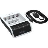 Ansmann Comfort Smart Batteria per uso domestico USB bianco/Nero, Nichel-Metallo Idruro (NiMH), Stilo AA, Mini Stilo AAA