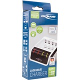 Ansmann Comfort Smart Batteria per uso domestico USB, Caricabatterie bianco/Nero, Nichel-Metallo Idruro (NiMH), Stilo AA, Mini Stilo AAA