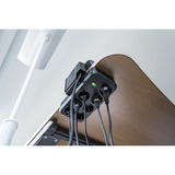 Brennenstuhl estilo Duplex ciabatta da tavolo 9 vie, 2x USB Nero/Argento