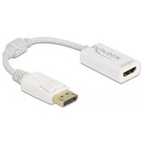 DeLOCK 61015 cavo e adattatore video 0,15 m DisplayPort HDMI tipo A (Standard) Bianco bianco, 0,15 m, DisplayPort, HDMI tipo A (Standard), Maschio, Femmina, Dritto