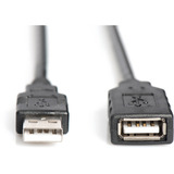Digitus Cavo di prolunga USB 2.0 attivo, 10 metri Nero