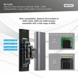 Digitus DA-71156 USB M.2 SSD, Disk enclosure alluminio
