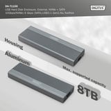 Digitus DA-71156 USB M.2 SSD, Disk enclosure alluminio