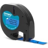 Dymo LetraTag etichette originali in plastica | rotolo da 12 mm x 4 m | stampa nera su blu | LT etichette autoadesive per etichettatrice LetraTag | 1 pezzo, Nastro di scrittura Nero su blu, Poliestere, Belgio, DYMO, LetraTag 100T, LetraTag 100H, 1,2 cm