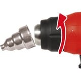 EINHELL Pistola termica a batteria Power X-Change TE-HA 18 Li-Solo, 18 Volt, Soffiatore d'aria calda rosso/Nero