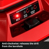 EINHELL Trapano a batteria professionale per terreni GP-EA 18/150 Li BL - Solo, 18 Volt, Trivello per terreno rosso